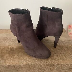 Isaac Mizrahi Dark Grey Suede Booties
